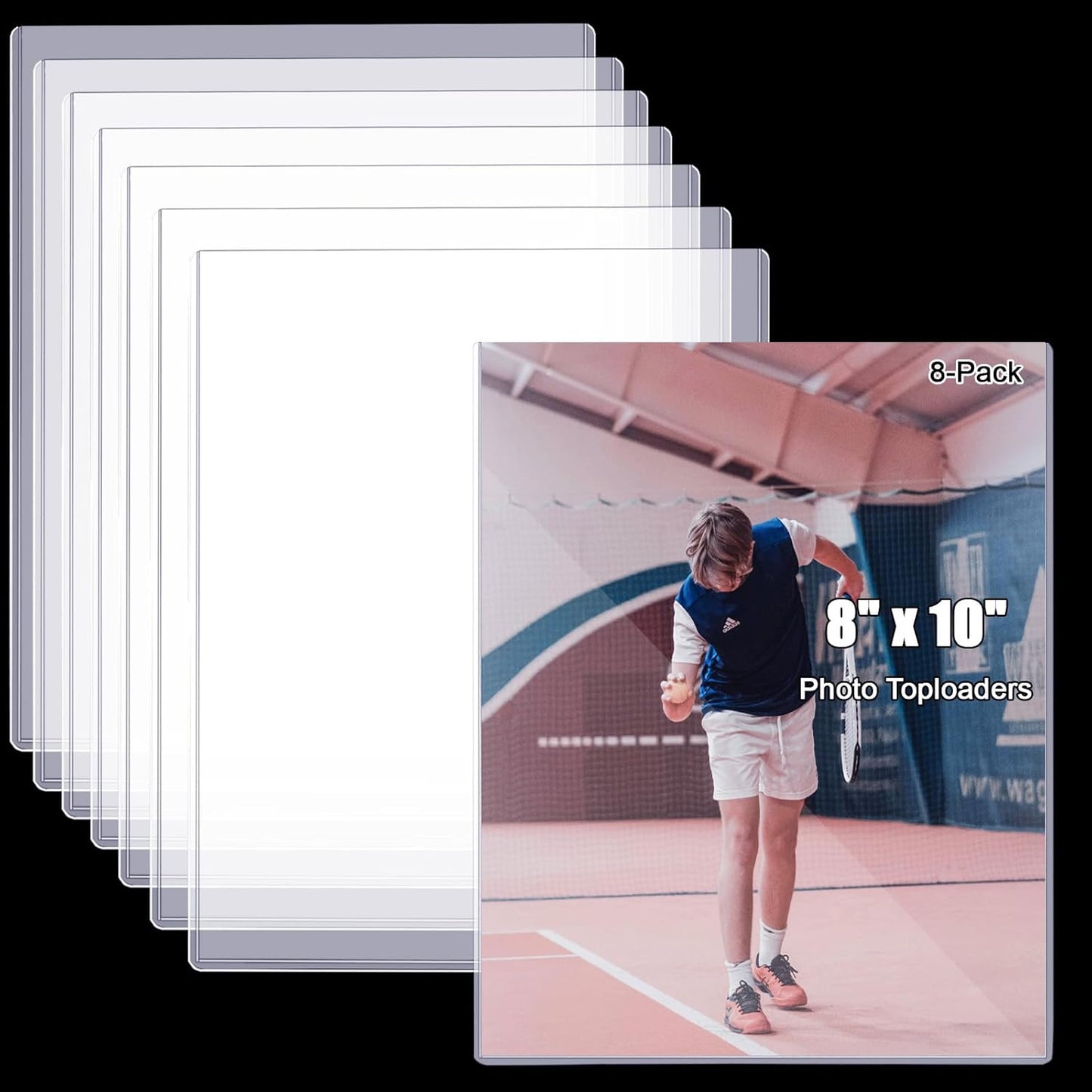 8 1/2" x 11" Rigid Print Protectors Clear Sheet Protectors Hard Plastic Paper Page Magazine Protectors for Collectors Rigid Top Loaders Document Holder Birth Certificate Protector (8)