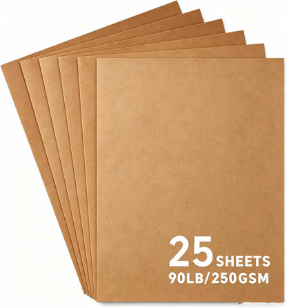 25Sheets Black Cardstock Paper, 8.5 x 11 Card stock for Cricut…