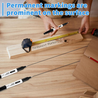 Black Ultra Fine Point Permanent Markers, Extra Fine Tip, Quick Drying and Waterproof, Fade Resistant Perfect on Paper, Glass, Metal, Plastic, Wood, Office & School Use, 30 Pack