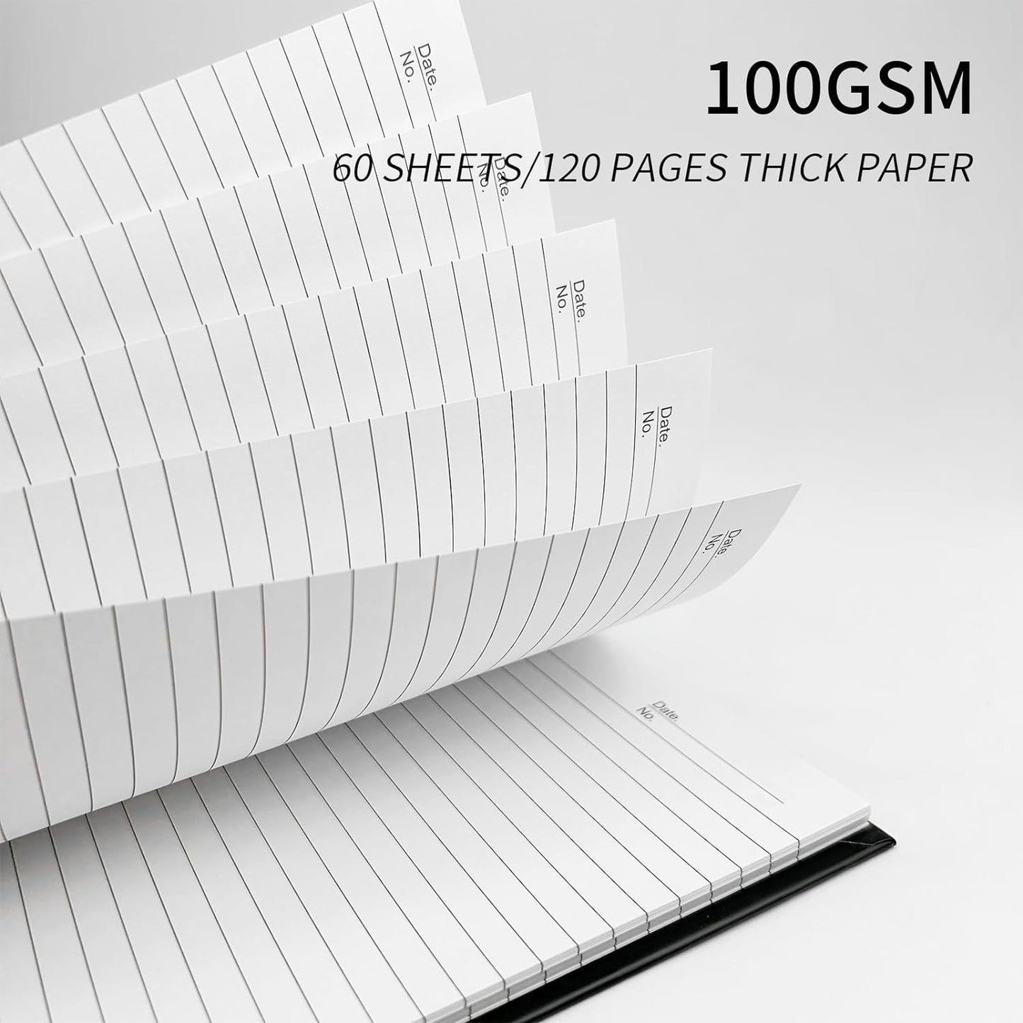 Large Lined Notebook Spiral Notebook 8.5" x 11"-4 Pack LINED Notebook 7mm Ruled Hardcover Notebook 120 Pages 100 GSM Thick Paper Notebook Hardcover Journal for School, Office,Study and Notes