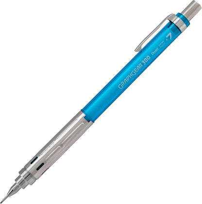 Pentel Arts GraphGear 300 Mechanical Pencil, (0.3mm) Extra-fine line, Orange Barrel, w/small block eraser + 1 lead tube