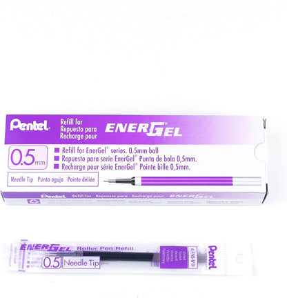 Pentel Refill Ink for EnerGel Liquid Gel Pen, (0.5mm), Fine Line, Blue Ink, Box of 12 (LRN5-C)