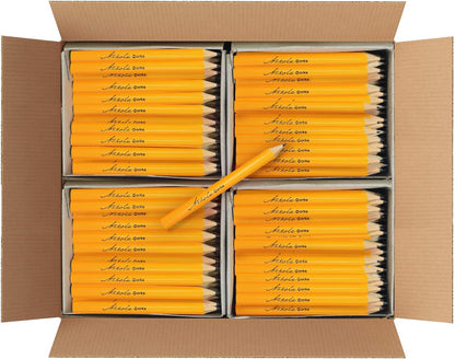 Mini Golf Pencils Without Erasers - 96 Count - Classic Pre-Sharpened #2 HB American Pew Pencils Standard Hex Shaped Bulk Pack