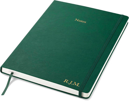 Wykeham's Executive Notebook – 8.5" x 12" – Customization Available (Personalized Black – Lined)