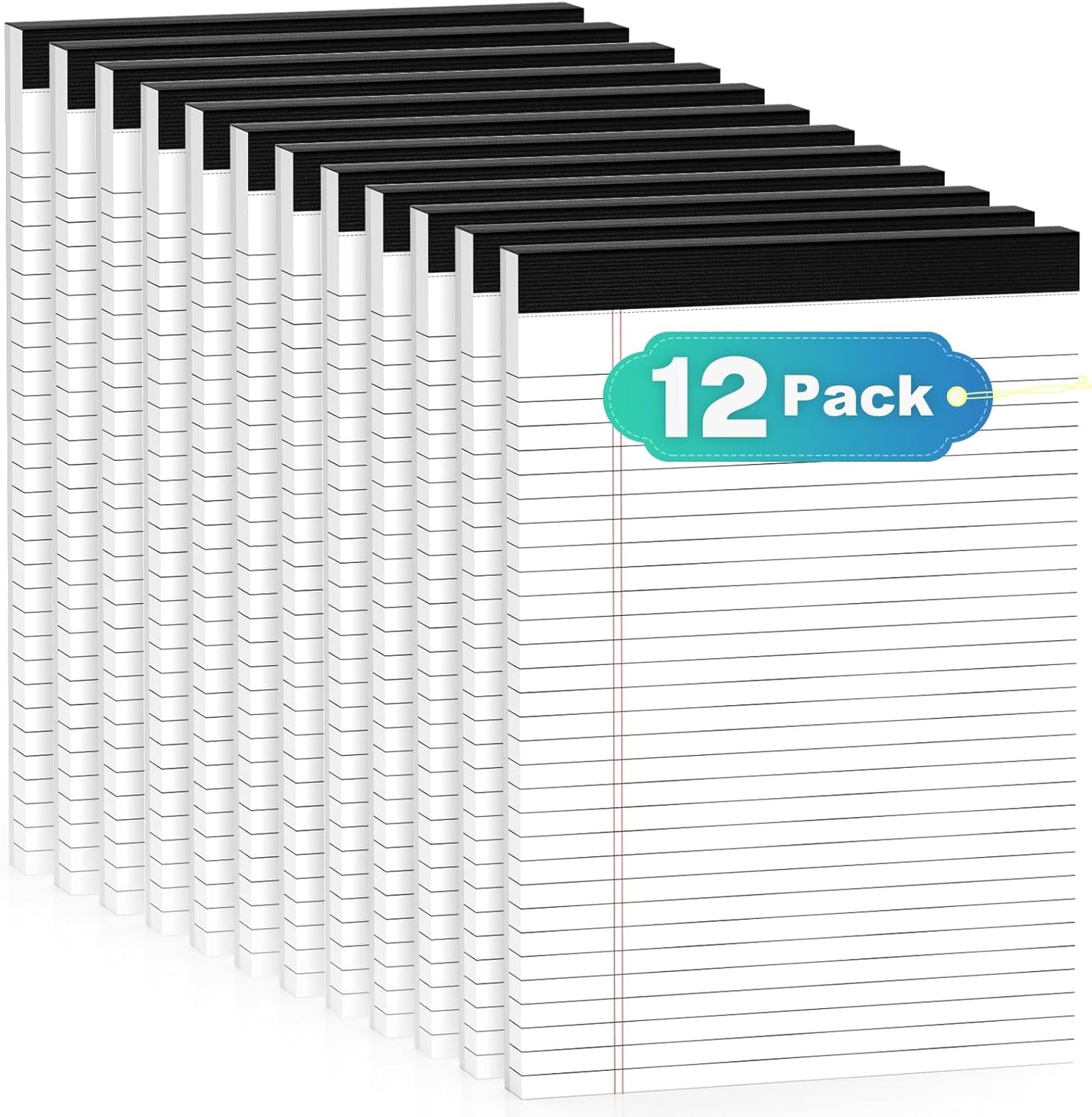 Legal Pads 8.5 x 11 College Ruled Note Pads 8.5 x 11.75 Yellow Notepad 80gsm Lined Paper Pads, 30 Sheets per Pad, 2 Pack Perforated Writing Pads Perfect for Office, Home, School