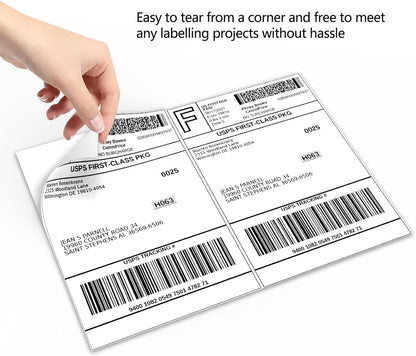 SJPACK 1000 Half Sheet Self Adhesive Shipping Labels, 8.5" x 5.5" Address Labels for Laser & Inkjet Printers(1000 labels-500 Sheet)