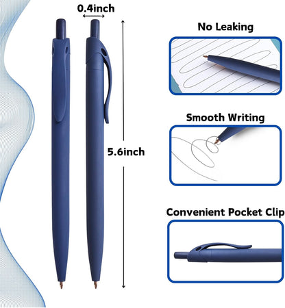 BallPoint Pens, 50 Pack (BLACK Ink),Bulk Pens, Black Barrel,Click Pens for Office Home and School, Retractable Ballpoint Pens, Medium Point, 1.00MM (Black)