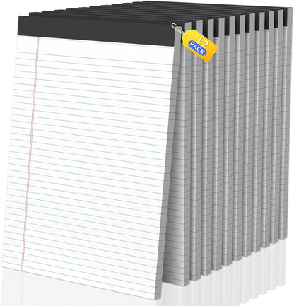 Legal Pads 8.5 X11, Narrow Ruled Notepads, 2 Pack, 50 Sheet/Pad, White Legal Pads, Tear Off Notepad, Perforated Writing Pad, Notebook Paper College Ruled, Notepads for Office Home School, Notepad