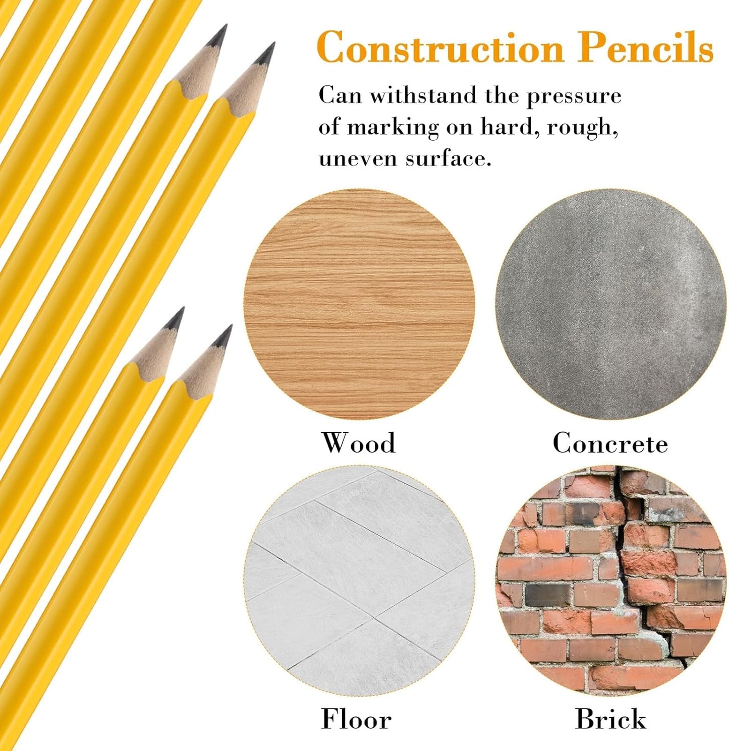 Fainne 96 Pcs Jumbo Pencil with Black Core Cedar Wooden Pencil with Eraser for Carpenters Students Teachers School Construction Woodworkers Beginners Office Workers(Red,Classic)
