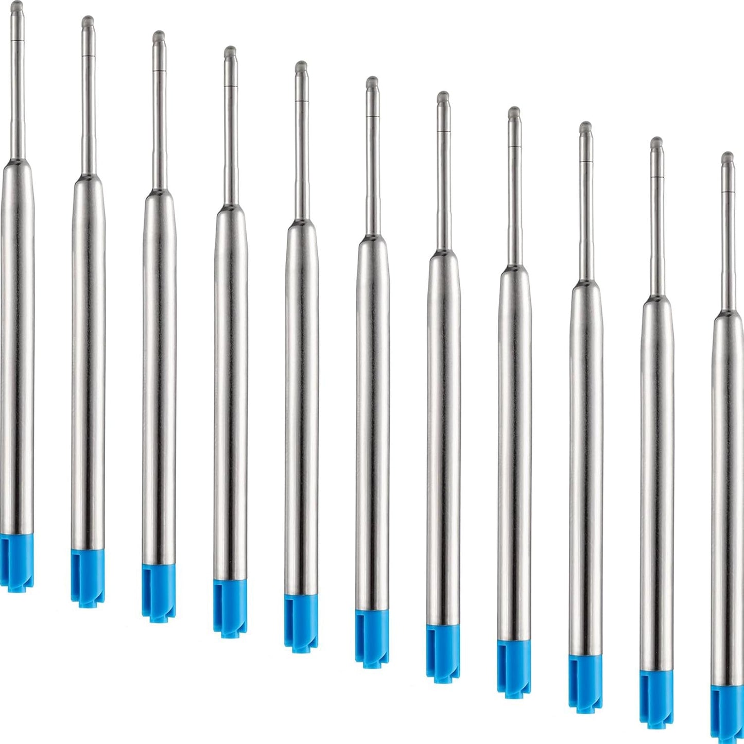 DunBong Pen Refills, Black Ink Refill Pack of 5, Replaceable Ballpoint Pen Refills, Medium Point Metal Refill (Black)