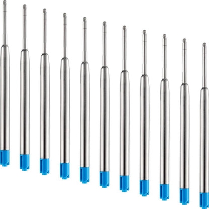 DunBong Pen Refills, Black Ink Refill Pack of 5, Replaceable Ballpoint Pen Refills, Medium Point Metal Refill (Black)