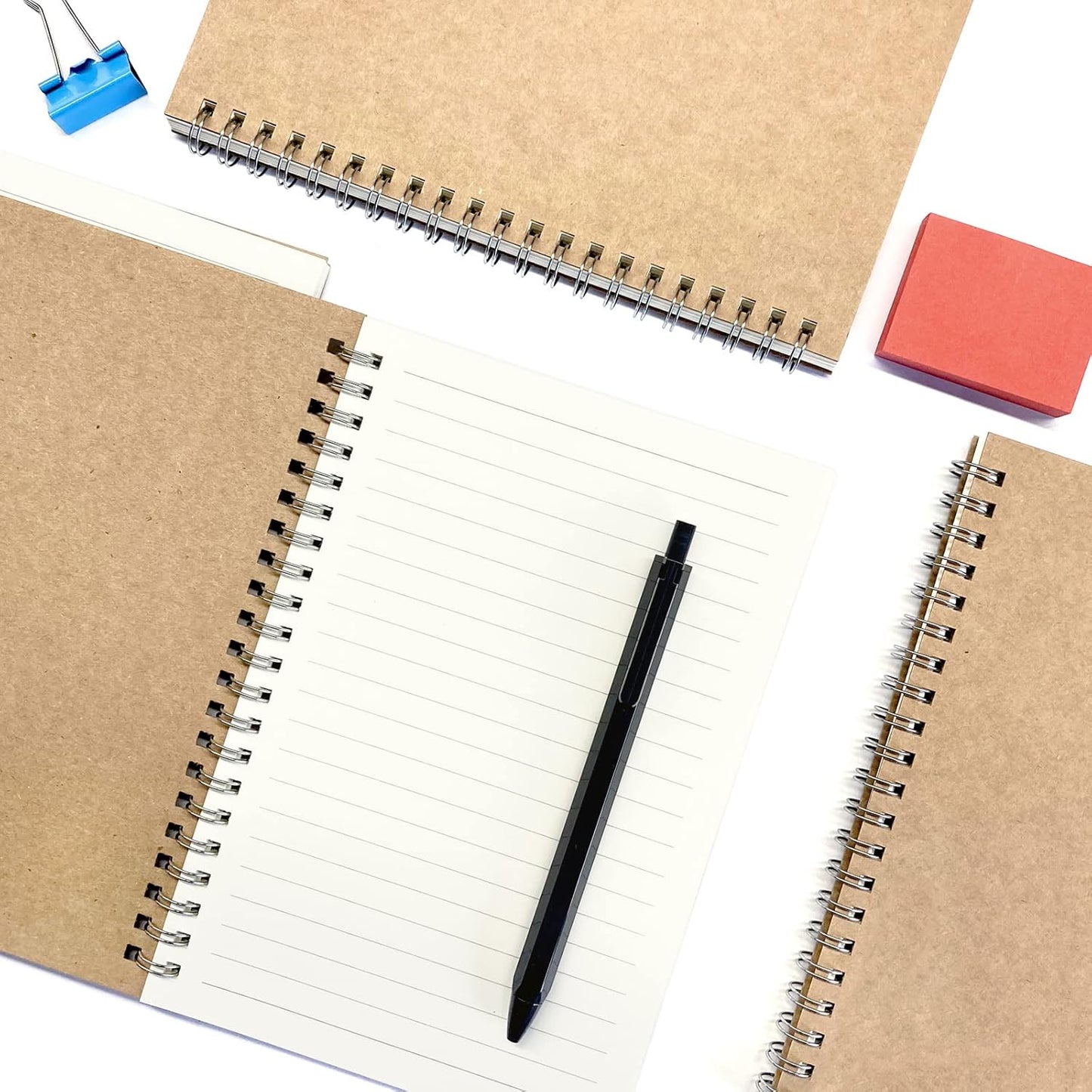 Ykimok 3 Pack College Ruled Notebook, Soft Yellow Cover Spiral Notebook, Memo Notepad Sketchbook, Students Office Business Diary Spiral Book Journal,100 Pages, 50 Sheets, 7.48 x 5.11 Inch