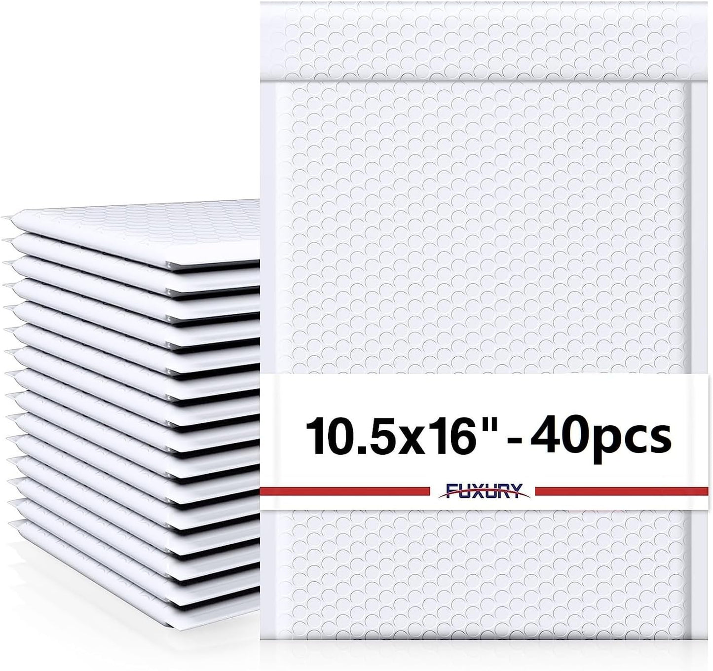 Fuxury Bubble Mailers 10.5x16 Inch 40 Pack Self Seal Padded Envelopes Waterproof Mailing Envelopes Bubble Padded Cushioning Padded Mailers Bubble Bags for Packaging Small Business Large #5 Black