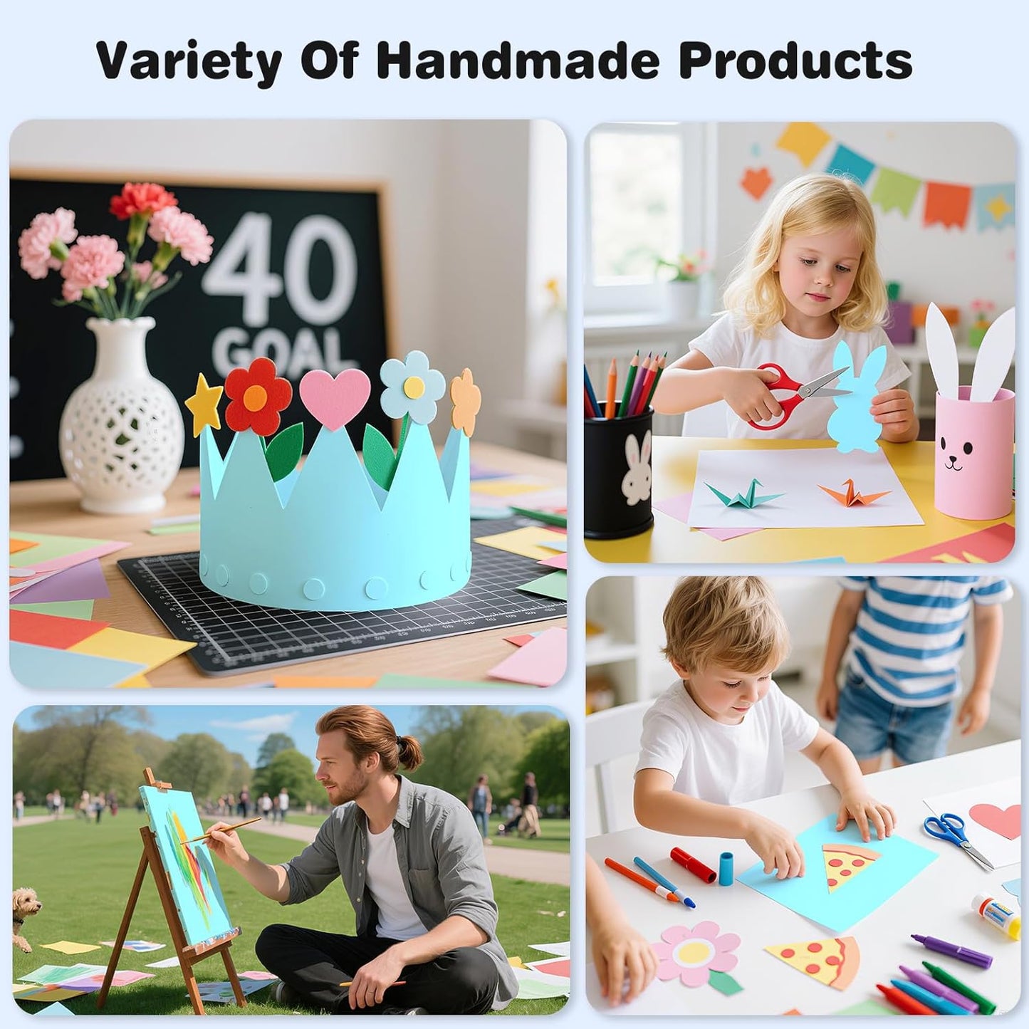 Cardstock 8.5 x 11, Thick Printer Paper 75 lb/200 gsm, 40 Sheets Card Stock White, Heavy Card stock, White CardStock Paper for Invitations, Diy Cards, Business Cards, Menus, Crafts, Drawing etc