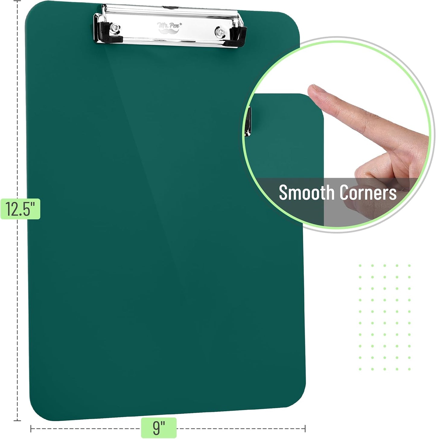Mr. Pen- Plastic Clipboard, Letter Size, Black, Clipboard Plastic, Low-Profile Metal Clip with Retractable Hanging Hole