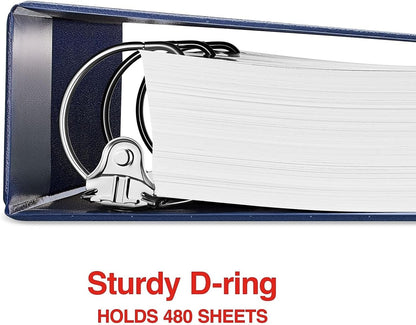 Staples Standard 2-Inch 3-Ring View Binder, Holds Up to 450 Sheets, Orange, Durable Binder for Office & School