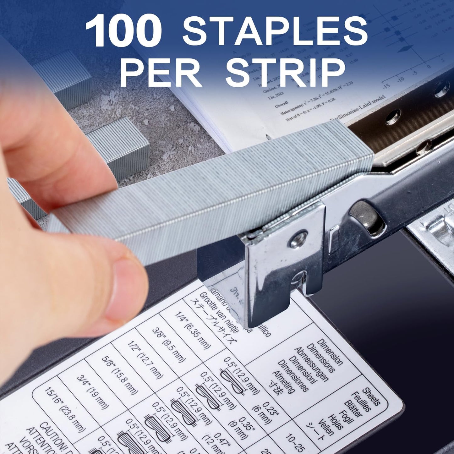 Deli Staples, 10000 Staples, Standard Staple for Desktop Staplers, 1/4'' Length, 210/Strip, 2 Boxes of 5000 Each