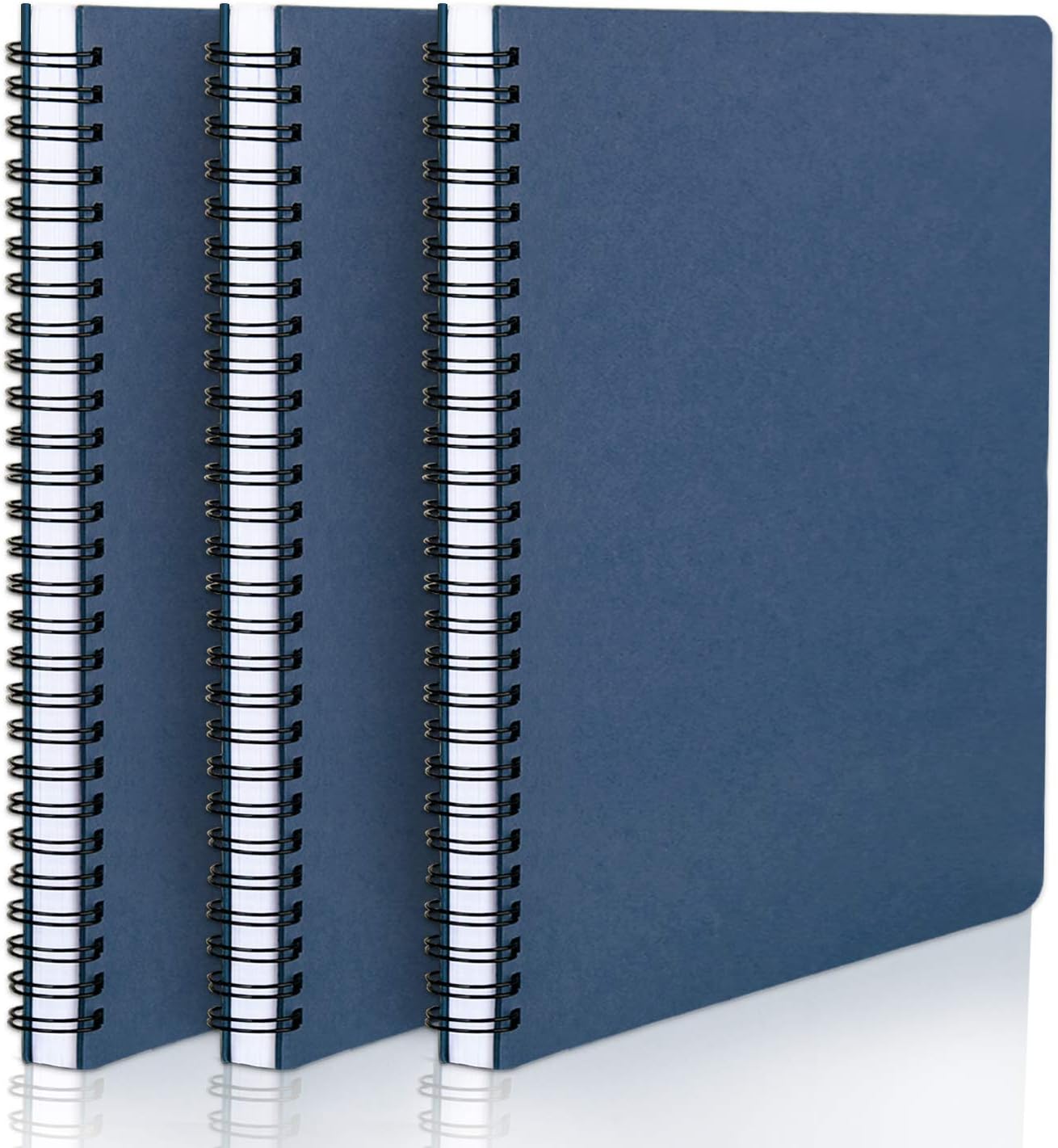 EUSOAR Spiral Notebook, A5 12packs 5.5"X8.3" 120 Pages Lined Travel Writing Notebooks Journal, Memo Notepad Sketchbook, Students College Office Business Subject Diary Ruled Book Journal-Black Cover