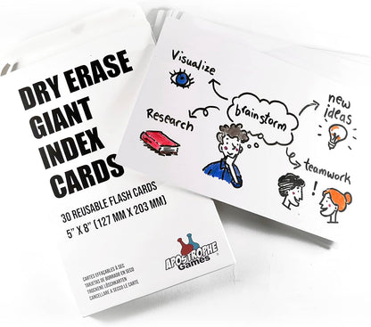 Dry Erase Index Cards – 45pcs Laminated 3x5" Cards Blank w/Box – Reusable Dry Erase Note Cards for School, Work, Housework, To Do Lists – Practical Index Card Sheets – 3 x 5-inch
