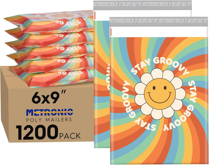 Metronic Cute Poly Mailers 10x13" 50pc Small Shipping Bags, Strong Adhesive Mailers Poly Bags for Business, Waterproof Mailing Envelopes for Packing Shipping Clothes Gifts, Gradient BluePink