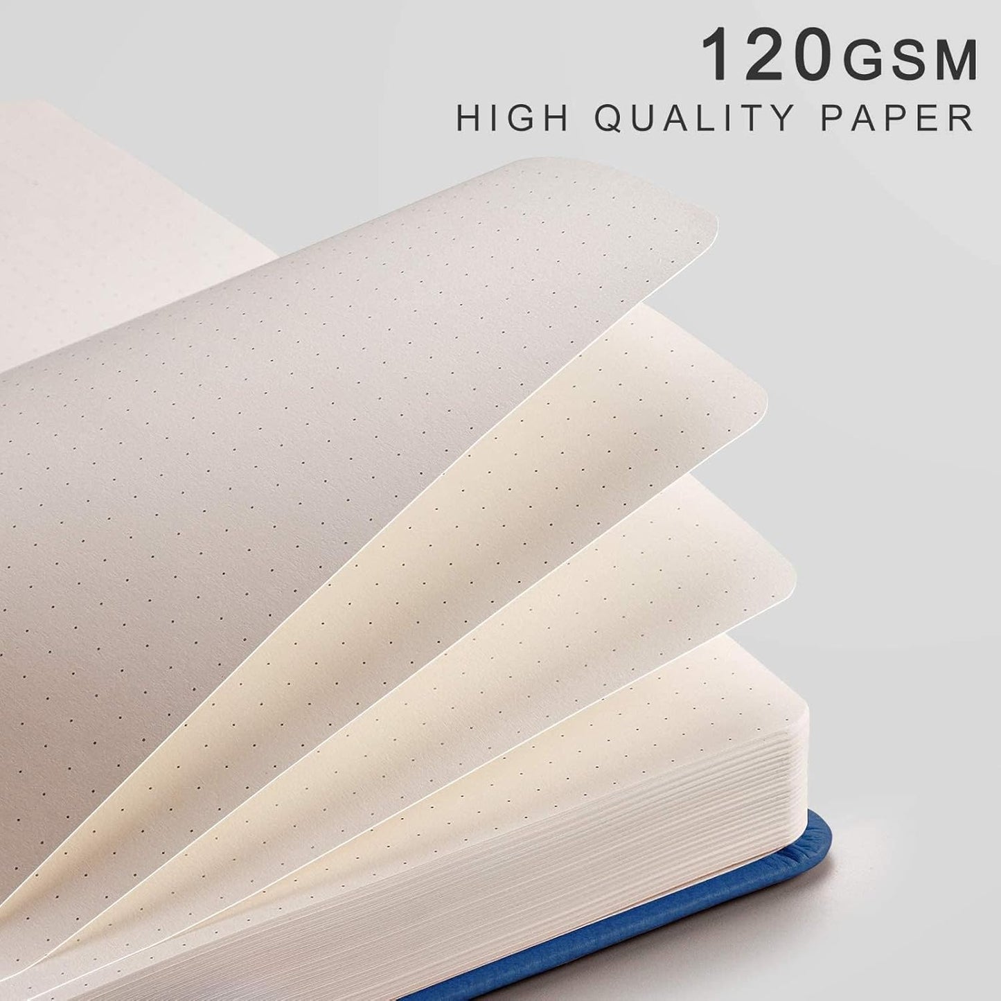 EMSHOI Graph Paper Notebook - 256 Pages A5 Graph Notebook/Journal, Hard Cover, 120gsm Thick Paper, Smooth PU Leather, Inner Pocket, 5.75'' × 8.38''-Black