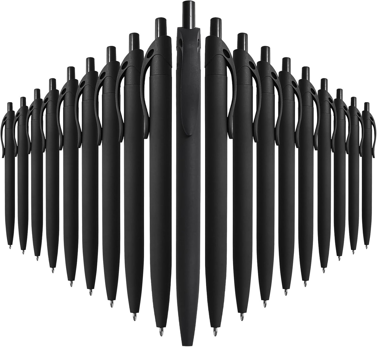BallPoint Pens, 50 Pack (BLACK Ink),Bulk Pens, Black Barrel,Click Pens for Office Home and School, Retractable Ballpoint Pens, Medium Point, 1.00MM (Black)