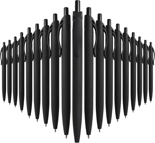 BallPoint Pens, 50 Pack (BLACK Ink),Bulk Pens, Black Barrel,Click Pens for Office Home and School, Retractable Ballpoint Pens, Medium Point, 1.00MM (Black)