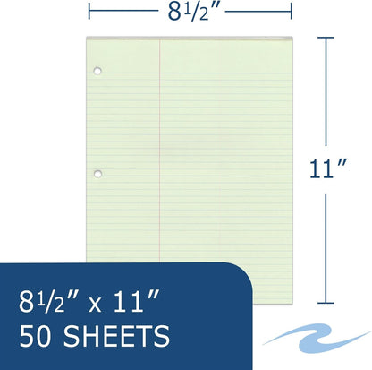 Roaring Spring Boardroom Series Wide Ruled Gummed Glue Top Legal Pads, 12 Pack, 8.5" x 11" 50 Sheets, White Paper