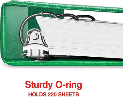 Staples Standard 2-Inch 3-Ring View Binder, Holds Up to 450 Sheets, Orange, Durable Binder for Office & School