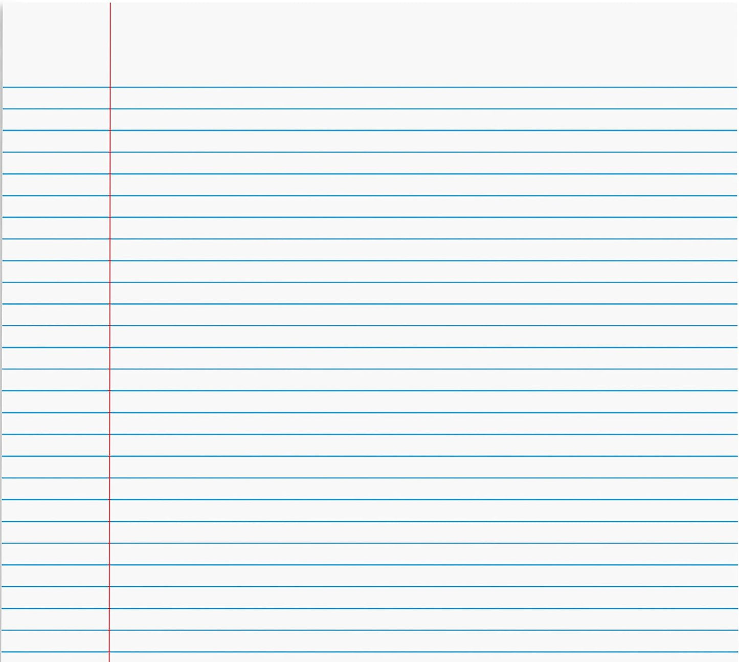 STAPLES Notepads, 8.5” x 11”, Narrow Ruled, White, 50 Sheets/Pad, 12‑Pack