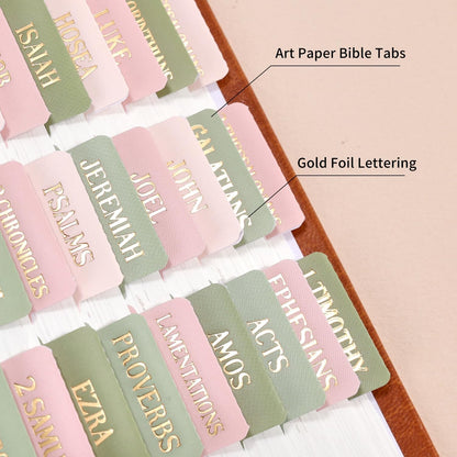 Laminated Bible Tabs, Gold Foil Embossed Lettering Bible Chapter Index Tabs for Women Men, Reposition Large Print Sticky Labels, Easy to Read and Apply, 105Chapters Labels for Easy Navigation (Black)