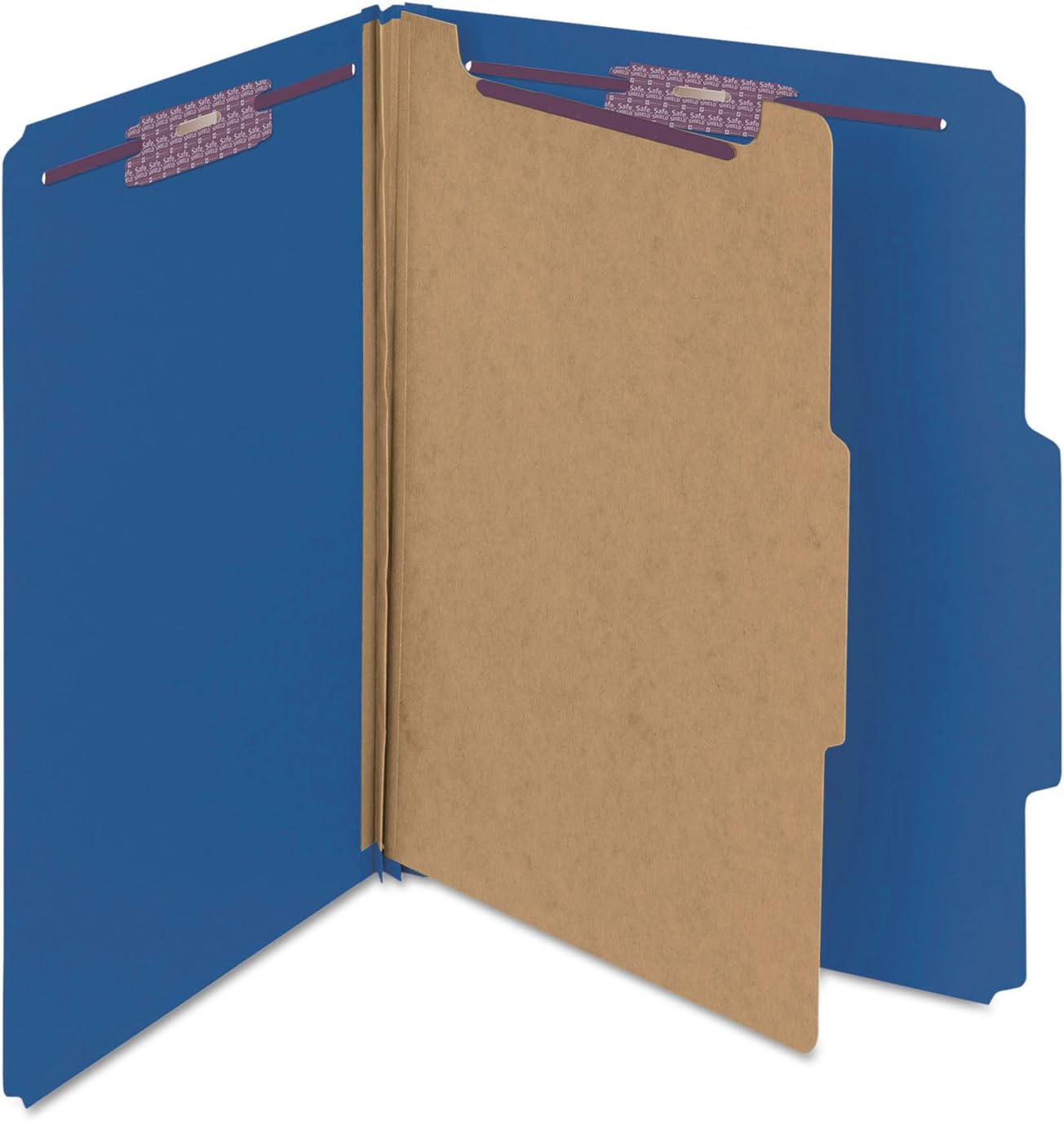 Smead Classification Folder, Letter, 2/5 Right of Center, 1 Divider, Dark Blue, 10 Per Box (13732) (Pack of 1)