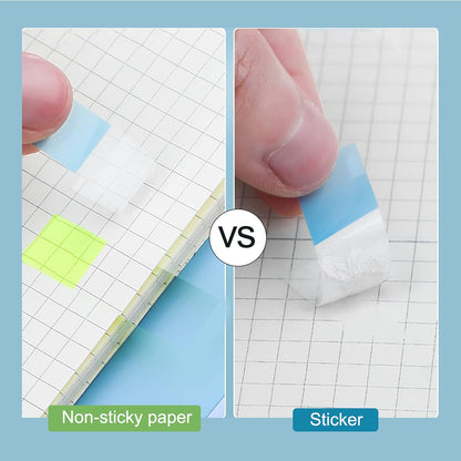 Golcellia Fluorescent Translucent Sticky Note Flags, 1200 Pcs Total, Pack of 10 Color Tabs, Arrow Index Tabs, Page Flag Markers