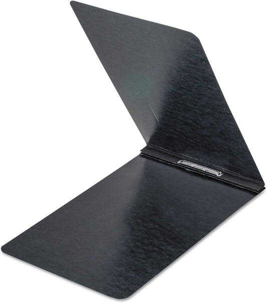 Oxford Pressboard Report Cover with Reinforced Top Hinge, Two-Prong Metal Fastener, 2" Capacity, 8.5 X 11, Black/Black