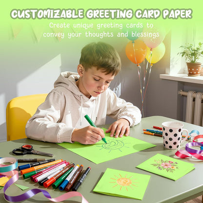 40 Sheets Cream Cardstock Paper 8.5 x 11, Ivory Cardstock Printer Paper 8.5x11, Off White Card Stock Paper 8.5 x 11, 200 GSM Construction Paper for DIY Cards, Greeting Cards, Wedding Invitations