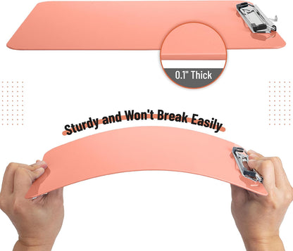 Mr. Pen- Plastic Clipboard, 12.5" x 9", 2 Pack, Clipboard Plastic, Low-Profile Metal Clip with Retractable Hanging Hole