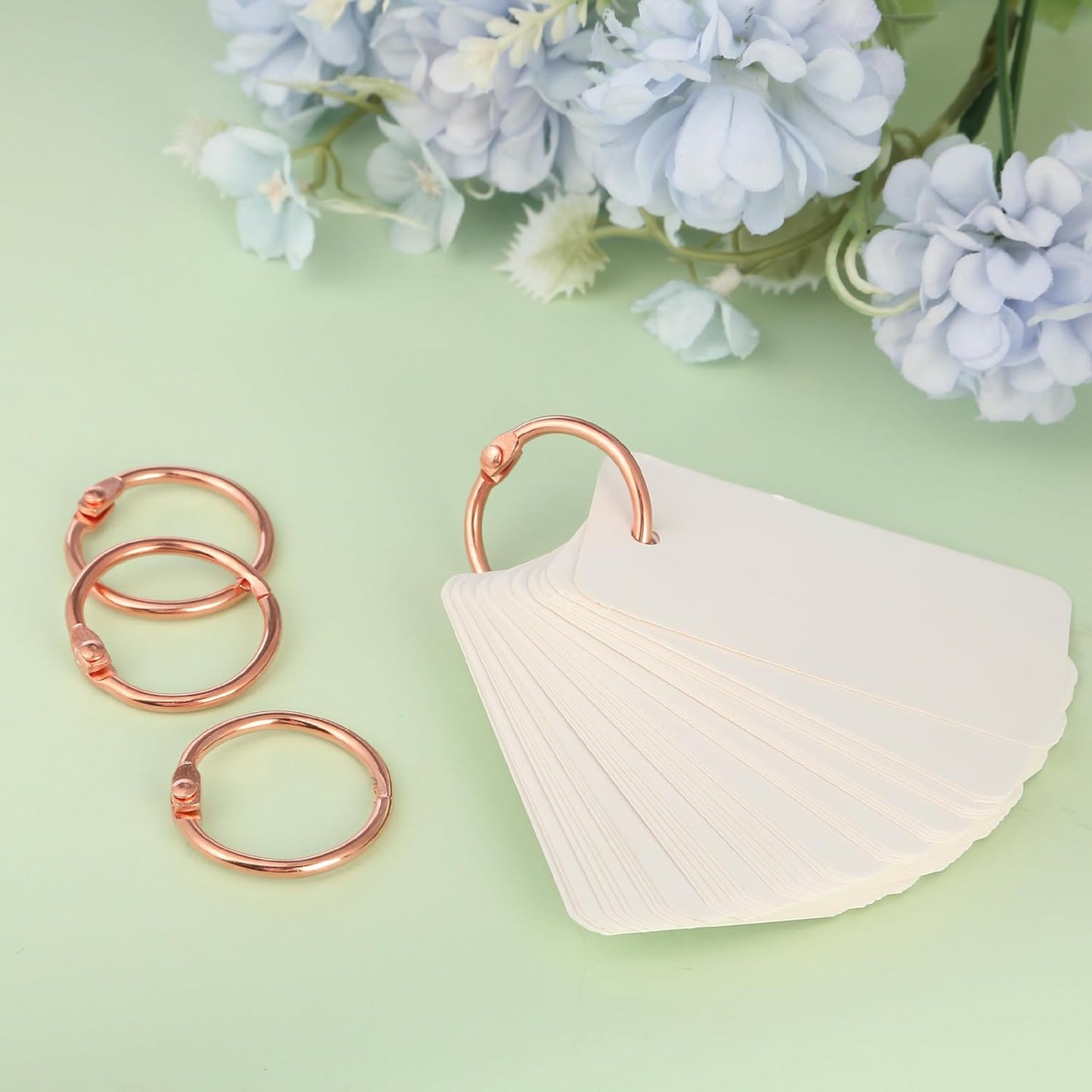 Mr. Pen- Loose Leaf Binder Book Rings, 5 Assorted Sizes (0.6", 1", 1.2", 1.5",2"), 36 Pack, Metal Binder Rings for Index Cards, Keychains, School, Home, Office, Silver