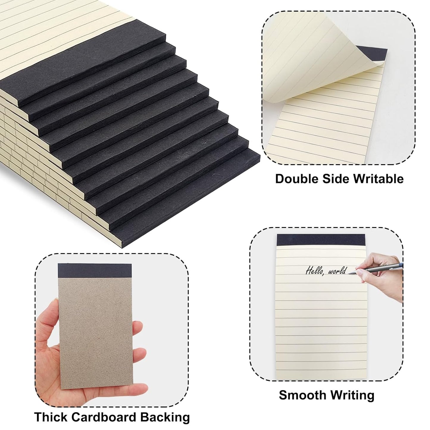 itechpanda 10 Pcs Mnini Notepads 3 x 5 Inch Small Notebooks Pocket Lined Graph Memo Pads Scratch Pads Mini Writing Pads for School Classroom Homework