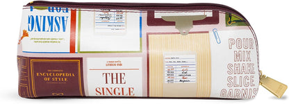 kate spade new york Pen and Pencil Case with Office Supplies, Zip Pouch Includes 2 Pencils, Sharpener, Eraser, and Ruler, Polka Dots (black/white)