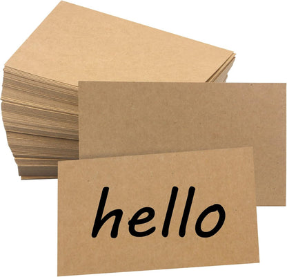 Bercoor 300 Pack Blank 3 x 5 Inch Index Cards, Heavy Study Cards, Note Cards for Office, School Learning, Kraft Paper