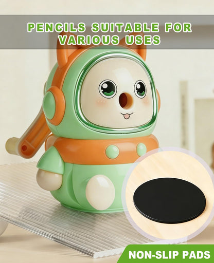 Pencil Sharpener Manual 5 Thickness Adjustable & Self-Feed Hand Crank Desktop Portable Pencil Sharpener for 7.0-8mm Pencil Nibs Classroom Home and Office Artists