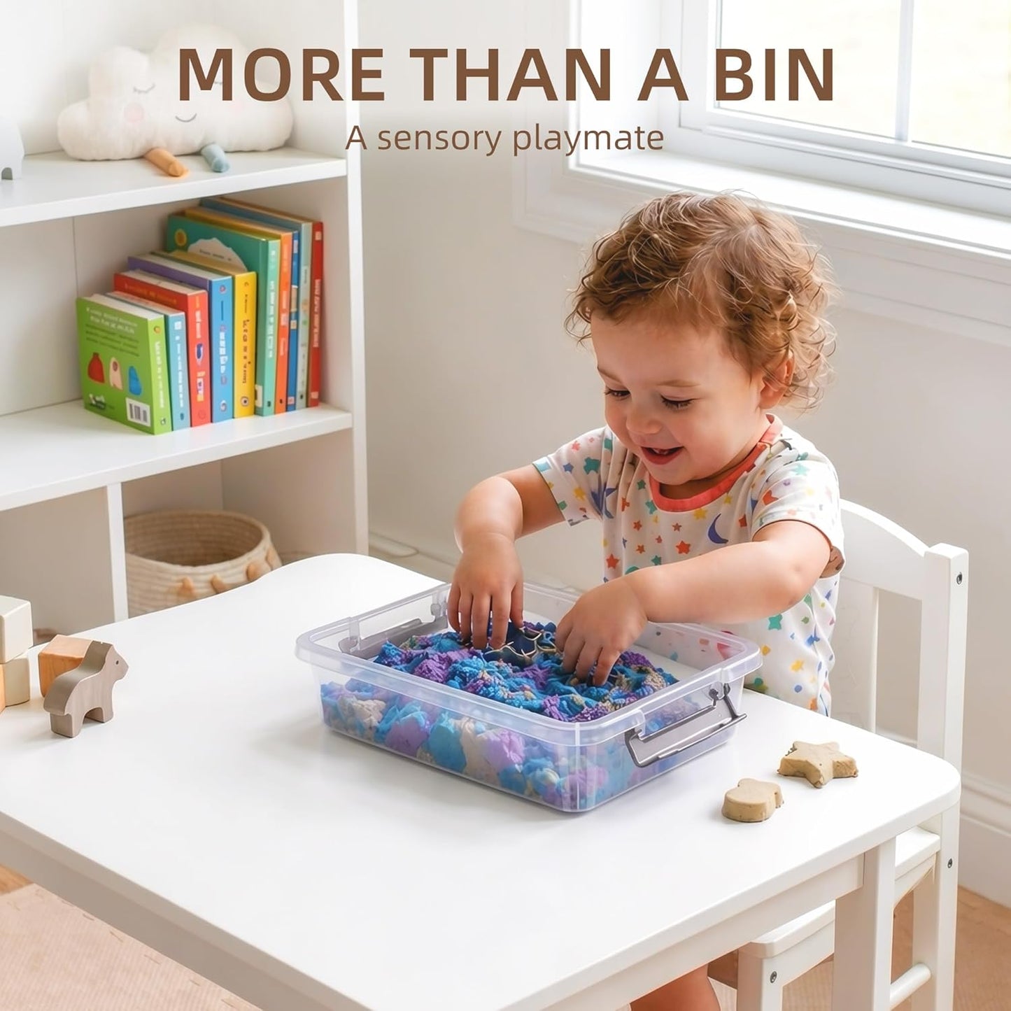 Citylife 3 PCS Plastic Storage Bins with Latching Lids Portable Project Case Clear File Box Stackable Storage Containers for Organizing A4 Paper, Photo, Document, Scrapbook