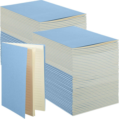Mimorou 100 Pcs Journals Notebooks Bulk - Kraft Softcover A5 Small Notebooks 5.5 Inch x 8.3 Inch Notepads with 60 Page 30 Sheet for Writing Sketch Travel Office Supplies(Navy Blue,Lined)