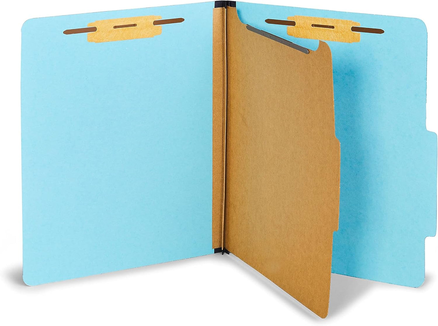 Staples Recycled Pressboard Classification Folder, Letter Size, 1 Divider, 1.75″ Expansion, Light Blue, 60% Recycled Material, 40/Carton