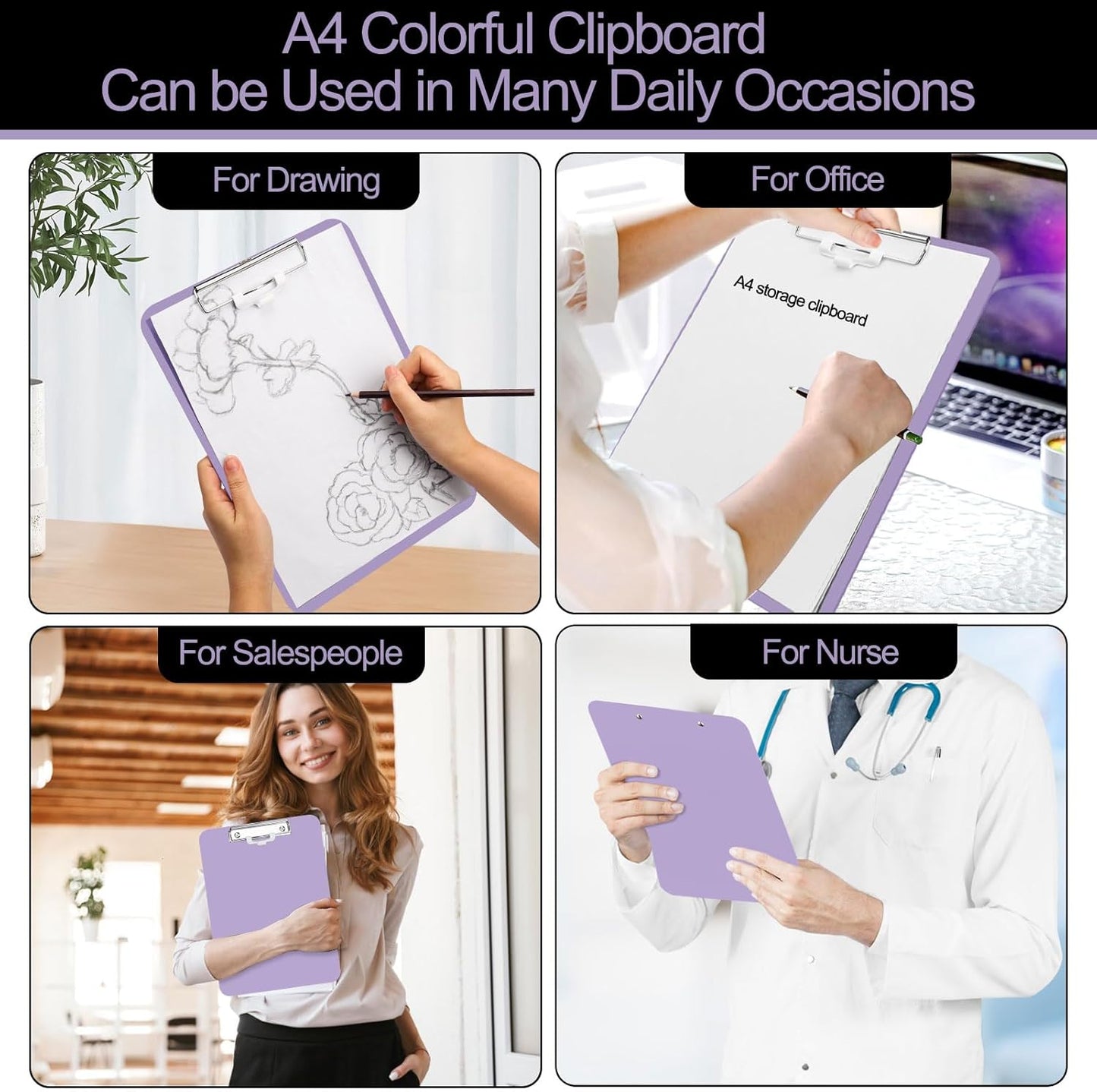 SFLHHDM 1 Pcs Clear Glitter Clipboards, Plastic Clipboard with Pen Holder, Size 8.85 x 12.4 in Shiny Clipboards with Low Profile Clip, Cute Hanging Clipboard for Office School Sparkly Clip Board-Pink