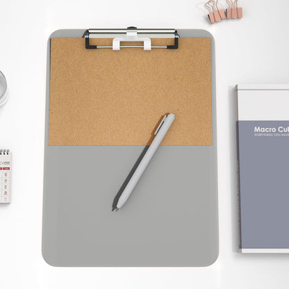 Hongri Plastic Clipboard, White 8.5x11" Clipboard, A4 Letter Size Clipboards for Nurses, Students, Office and Women, Clipboard with Pen Holder and Low Profile Clip, Size 12.5 x 9 Inch(White)