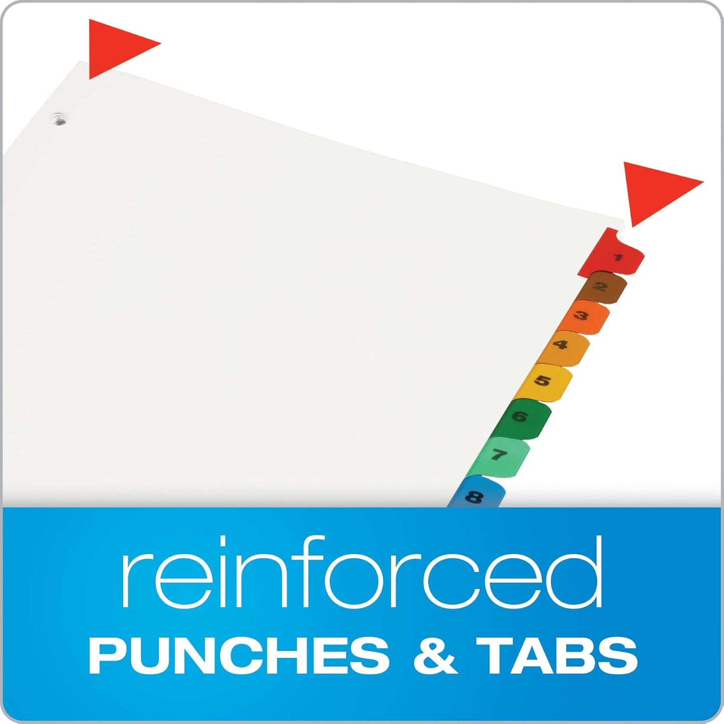 Oxford Binder Dividers, 12 Tabs, Numbered 1–12, 3 Pack, Customizable Table of Contents Page, Reversible Multicolor Tabs, 3-Hole Punched for Binders