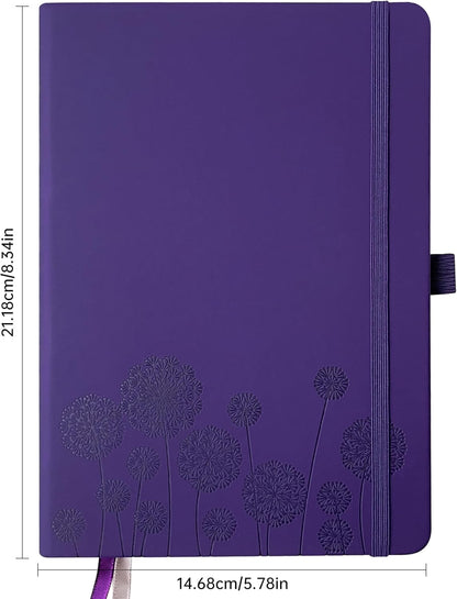 Notebook Journal for Women,A5 Hardcover Leather Journaling Notebooks for Work,200 Pages Travel Journal for Women Men with Pen Holder and Ribbon,5.78"×8.34"(Turquoise)