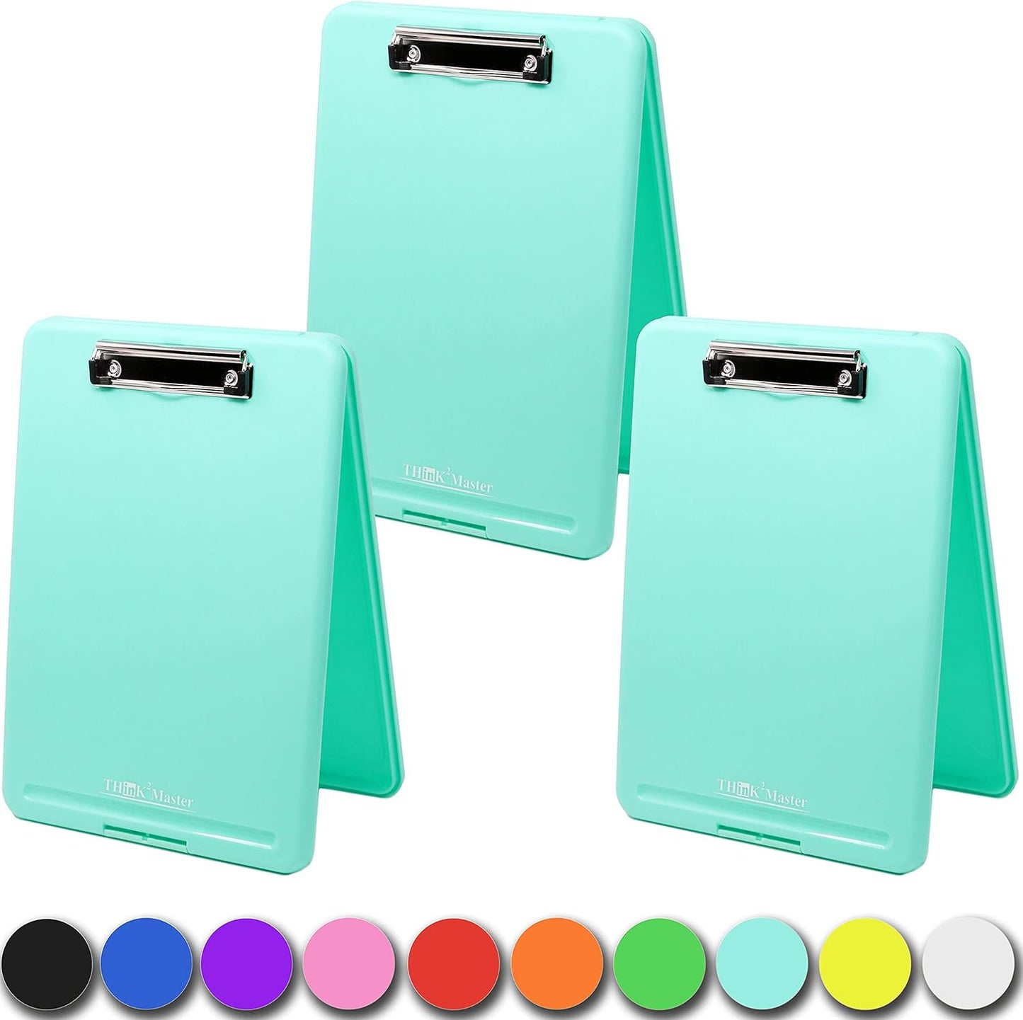 Think2Master Black Plastic Storage Clipboard. | 25% Heavier & 25% Sturdier| Heavy Duty and Won’t Flex or Bend Like Other Brands (Compare The Weight). Storage Compartment Holds 150 Letter Sized Paper.