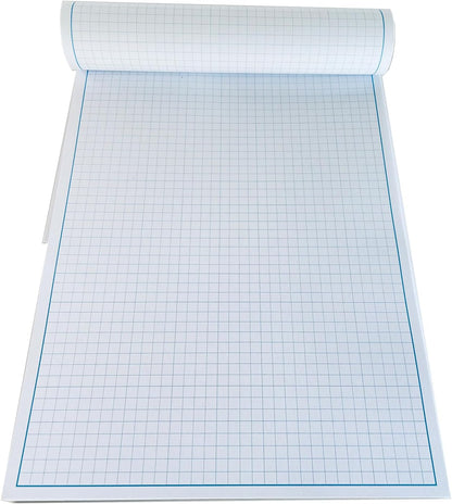 Reskid Blueprint and Graph Paper Pad - 50 Sheets Per Pad - 70lb Text - For Drawing, Designing, and More - Perfect Tool for Young Artists, Budding Designers, and Classroom Use (1, 12x18)